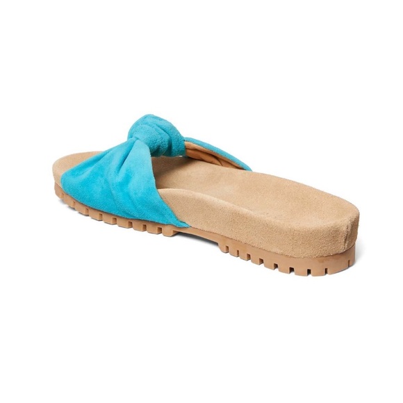 Jack Rodgers Aqua Knot Phoebe Suede Slide Sandals Women’s Size 8 NEW - Picture 3 of 7